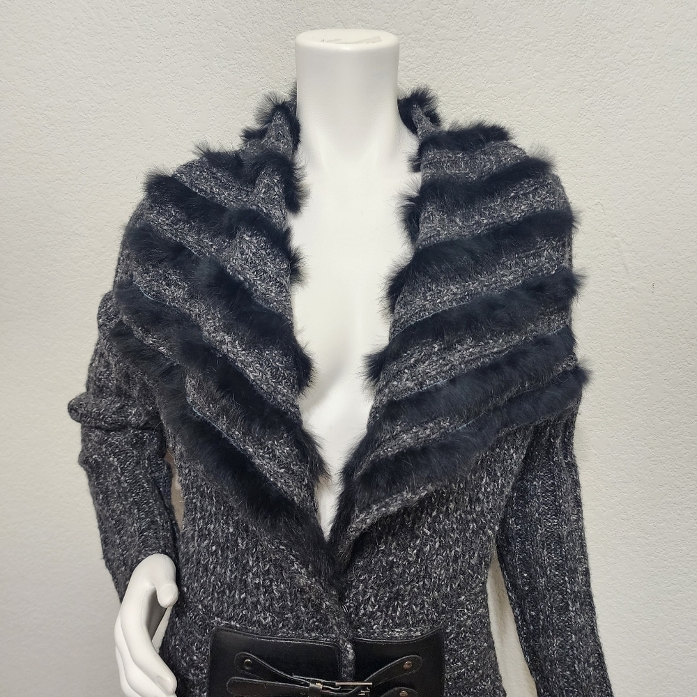 Knits by Milano Wool Mohair Black Boho Cardigan Size 1X - Picture 9 of 11